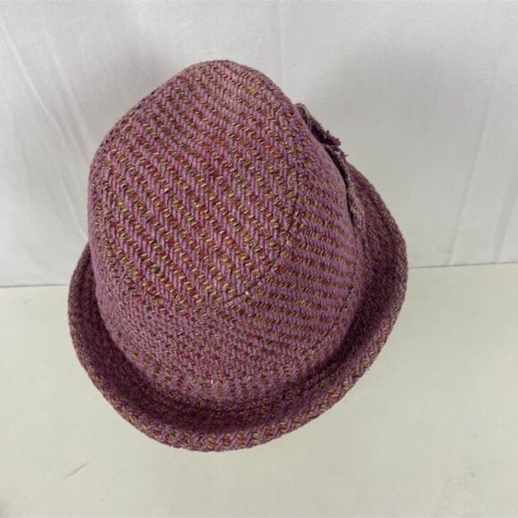 Tweed Pink Women's Fedora Style Hat Wool Blend Size 56. - Picture 3 of 6